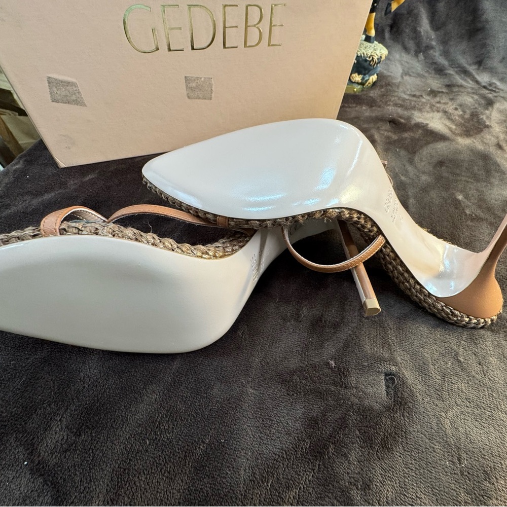 GedebeTan Women's Ragia & Leather Heels size 41/10 NWT - Picture 9 of 15
